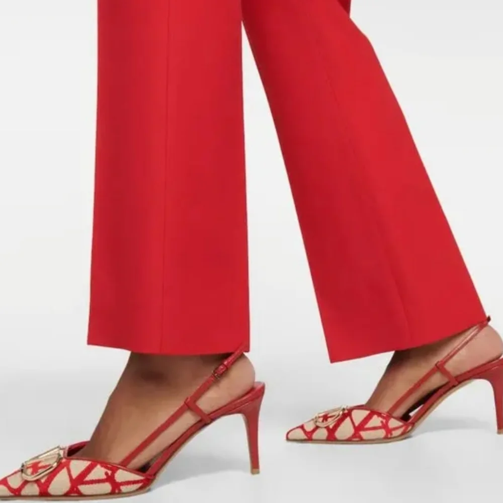 New Valentino Garavani Red and Cream Slingback Heels - Copy